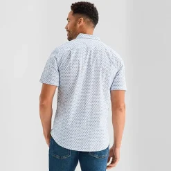 St. John's Bay Stretch Poplin Mens Short Sleeve Classic Fit Button-Down Shirt