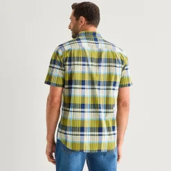 St. John's Bay Stretch Poplin Mens Short Sleeve Classic Fit Button-Down Shirt