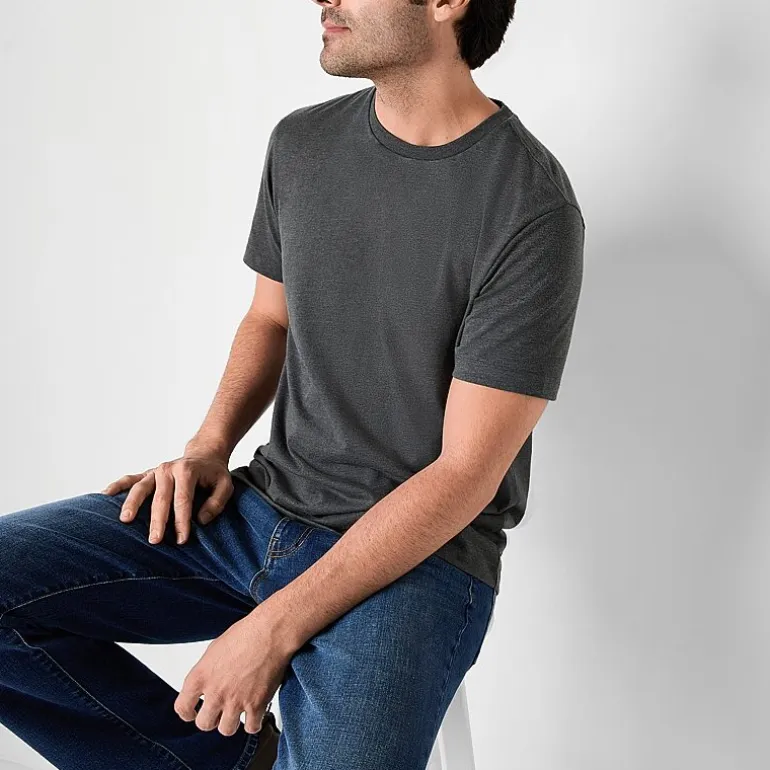 St. John's Bay Super Soft Mens Crew Neck Short Sleeve Stretch Fabric T-Shirt