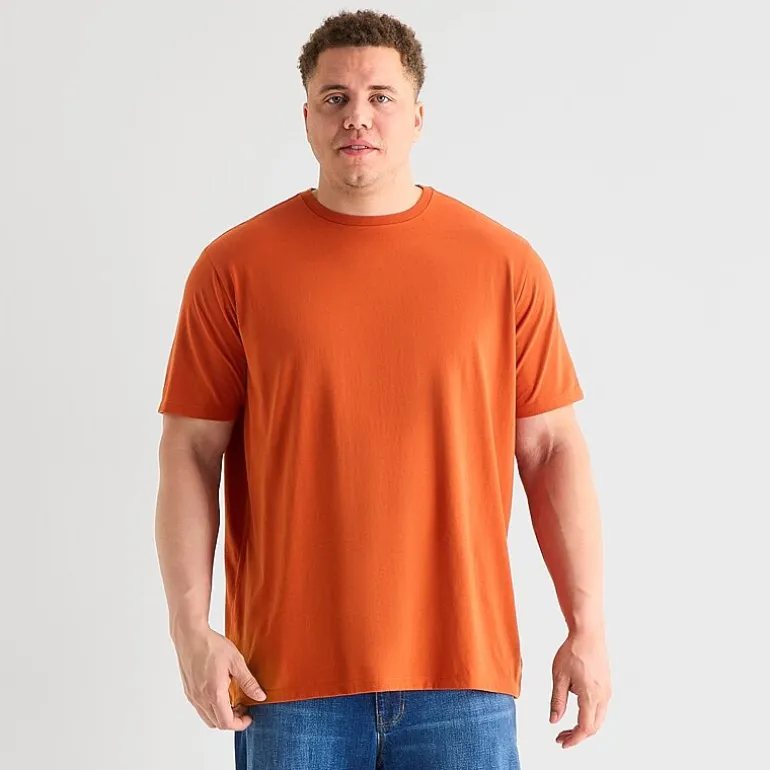 St. John's Bay Super Soft Mens Crew Neck Short Sleeve Quick Dry Big and Tall T-Shirt