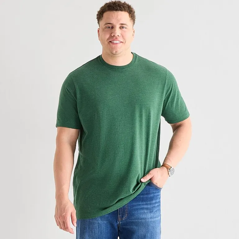 St. John's Bay Super Soft Mens Crew Neck Short Sleeve Quick Dry Big and Tall T-Shirt