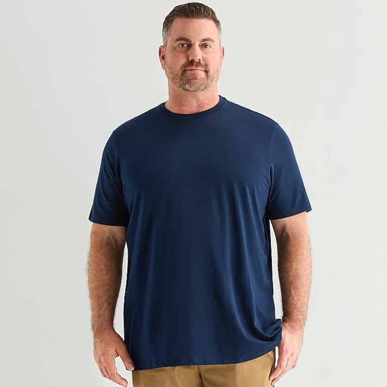 St. John's Bay Super Soft Mens Crew Neck Short Sleeve Quick Dry Big and Tall T-Shirt