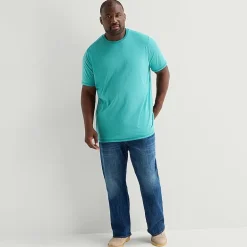 St. John's Bay Super Soft Mens Easy-on + Easy-off Crew Neck Short Sleeve Adaptive Big and Tall T-Shirt