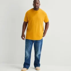 St. John's Bay Super Soft Mens Easy-on + Easy-off Crew Neck Short Sleeve Adaptive Big and Tall T-Shirt