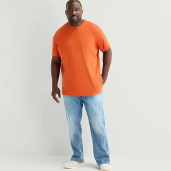 St. John's Bay Super Soft Mens Easy-on + Easy-off Crew Neck Short Sleeve Adaptive Big and Tall T-Shirt
