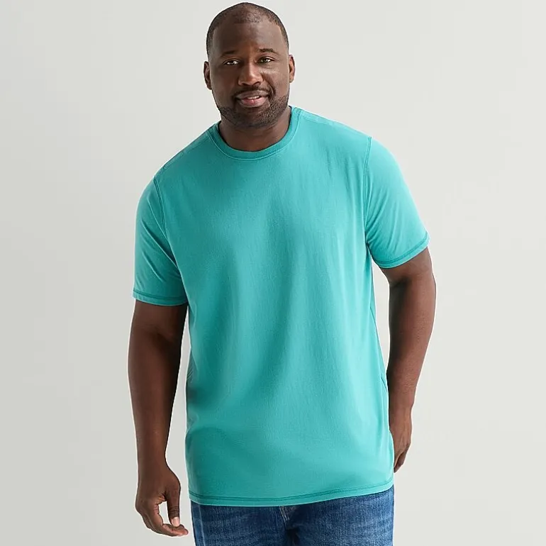St. John's Bay Super Soft Mens Easy-on + Easy-off Crew Neck Short Sleeve Adaptive Big and Tall T-Shirt