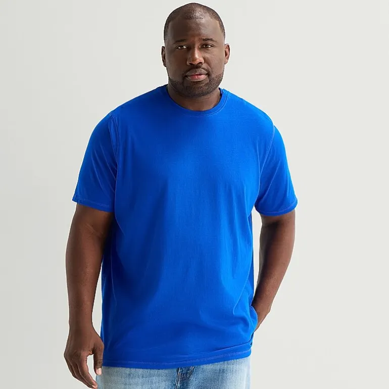 St. John's Bay Super Soft Mens Easy-on + Easy-off Crew Neck Short Sleeve Adaptive Big and Tall T-Shirt