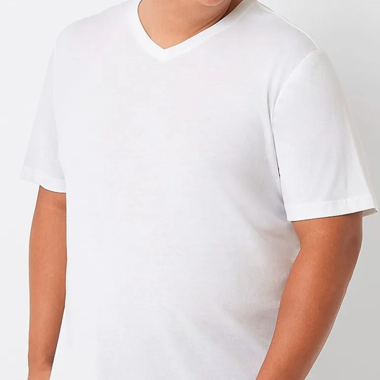 St. John's Bay Super Soft Mens V Neck Short Sleeve Quick Dry Big and Tall T-Shirt