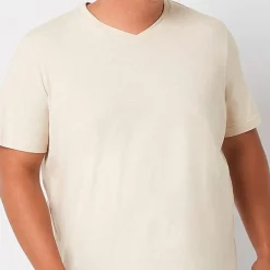 St. John's Bay Super Soft Mens V Neck Short Sleeve Quick Dry Big and Tall T-Shirt