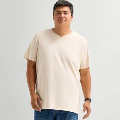 St. John's Bay Super Soft Mens V Neck Short Sleeve Quick Dry Big and Tall T-Shirt