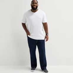 St. John's Bay Super Soft Mens V Neck Short Sleeve Quick Dry Big and Tall T-Shirt