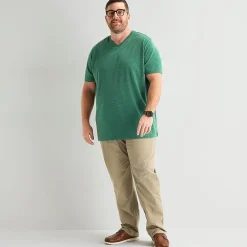 St. John's Bay Super Soft Mens V Neck Short Sleeve Quick Dry Big and Tall T-Shirt