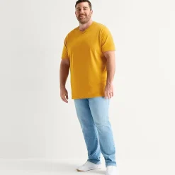St. John's Bay Super Soft Mens V Neck Short Sleeve Quick Dry Big and Tall T-Shirt