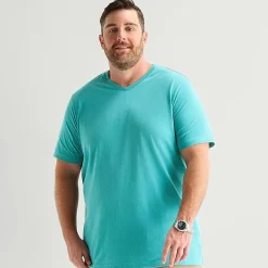 St. John's Bay Super Soft Mens V Neck Short Sleeve Quick Dry Big and Tall T-Shirt