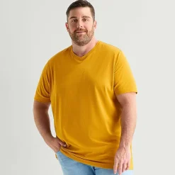 St. John's Bay Super Soft Mens V Neck Short Sleeve Quick Dry Big and Tall T-Shirt