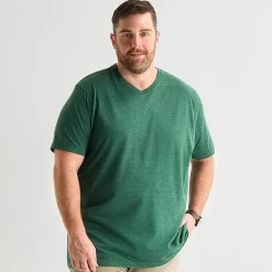 St. John's Bay Super Soft Mens V Neck Short Sleeve Quick Dry Big and Tall T-Shirt