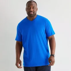 St. John's Bay Super Soft Mens V Neck Short Sleeve Quick Dry Big and Tall T-Shirt