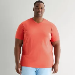 St. John's Bay Super Soft Mens V Neck Short Sleeve Quick Dry Big and Tall T-Shirt