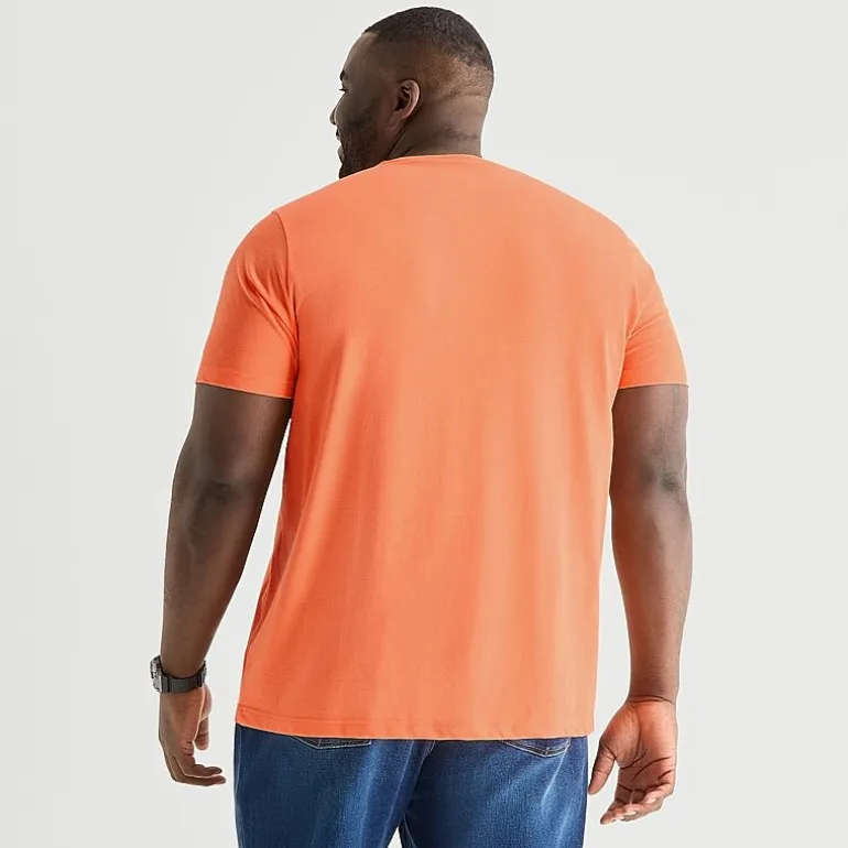 St. John's Bay Super Soft Mens V Neck Short Sleeve Quick Dry Big and Tall T-Shirt