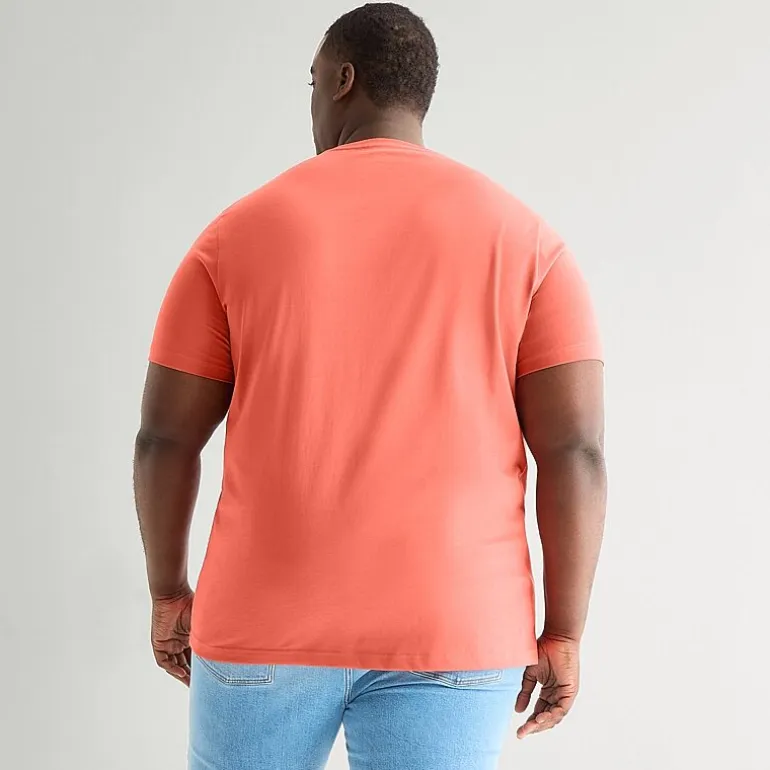 St. John's Bay Super Soft Mens V Neck Short Sleeve Quick Dry Big and Tall T-Shirt