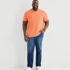 St. John's Bay Super Soft Mens V Neck Short Sleeve Quick Dry Big and Tall T-Shirt