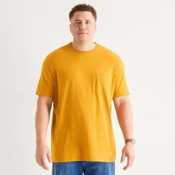 St. John's Bay Super Soft Pocket Mens Crew Neck Short Sleeve Quick Dry Stretch Fabric Big and Tall T-Shirt