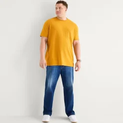 St. John's Bay Super Soft Pocket Mens Crew Neck Short Sleeve Quick Dry Stretch Fabric Big and Tall T-Shirt