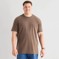 St. John's Bay Super Soft Pocket Mens Crew Neck Short Sleeve Quick Dry Stretch Fabric Big and Tall T-Shirt
