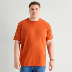 St. John's Bay Super Soft Pocket Mens Crew Neck Short Sleeve Quick Dry Stretch Fabric Big and Tall T-Shirt