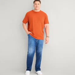 St. John's Bay Super Soft Pocket Mens Crew Neck Short Sleeve Quick Dry Stretch Fabric Big and Tall T-Shirt