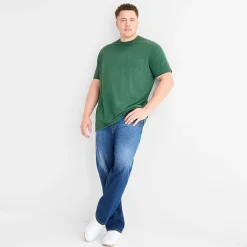 St. John's Bay Super Soft Pocket Mens Crew Neck Short Sleeve Quick Dry Stretch Fabric Big and Tall T-Shirt