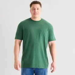 St. John's Bay Super Soft Pocket Mens Crew Neck Short Sleeve Quick Dry Stretch Fabric Big and Tall T-Shirt