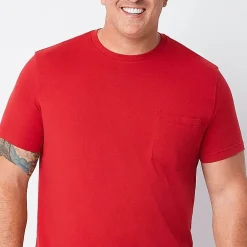 St. John's Bay Super Soft Pocket Mens Crew Neck Short Sleeve Quick Dry Big and Tall T-Shirt