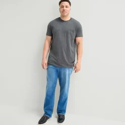 St. John's Bay Super Soft Pocket Mens Crew Neck Short Sleeve Quick Dry Big and Tall T-Shirt