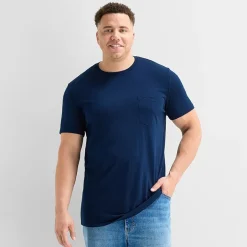 St. John's Bay Super Soft Pocket Mens Crew Neck Short Sleeve Quick Dry Big and Tall T-Shirt