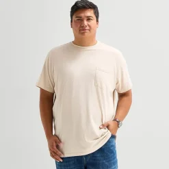 St. John's Bay Super Soft Pocket Mens Crew Neck Short Sleeve Quick Dry Big and Tall T-Shirt