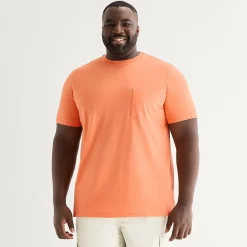 St. John's Bay Super Soft Pocket Mens Crew Neck Short Sleeve Quick Dry Stretch Fabric Big and Tall T-Shirt