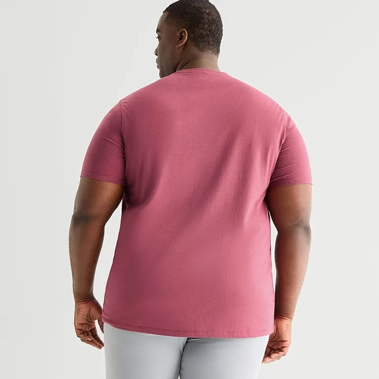 St. John's Bay Super Soft Pocket Mens Crew Neck Short Sleeve Quick Dry Stretch Fabric Big and Tall T-Shirt