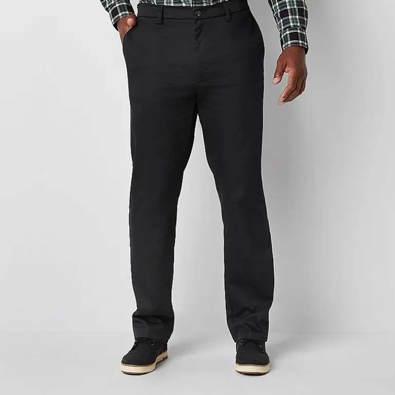 St. John's Bay Universal Easy Care Extender Mens Classic Fit Big and Tall Flat Front Pant