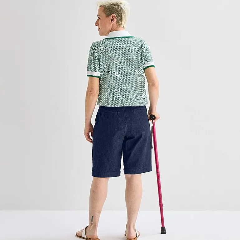 St. John's Bay Womens 11" Adaptive Easy-on + Easy-off Bermuda Short