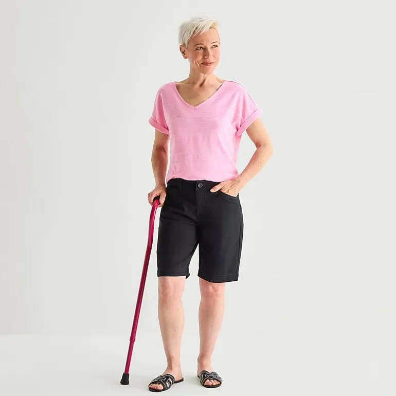 St. John's Bay Womens 11" Adaptive Easy-on + Easy-off Bermuda Short