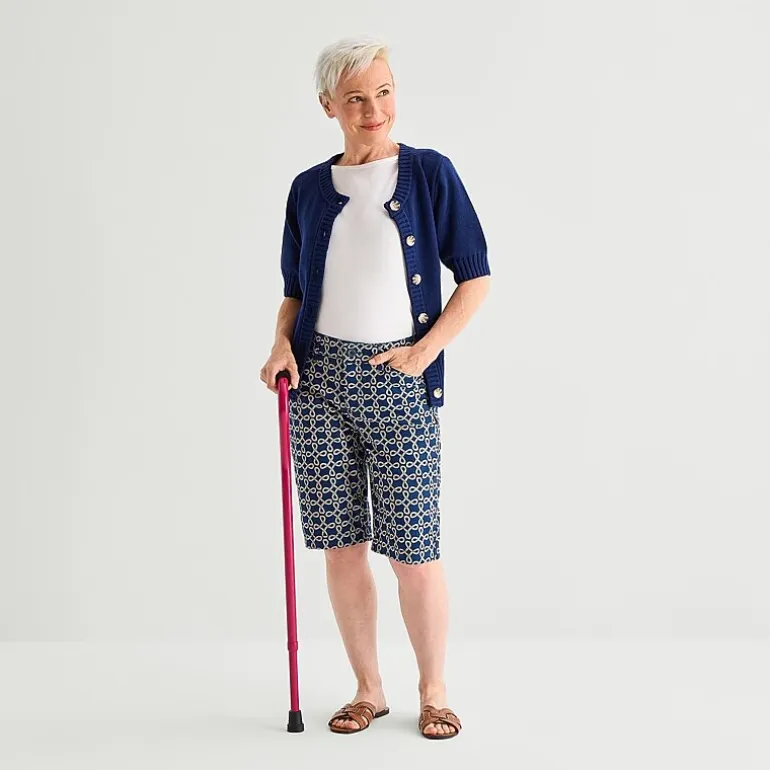 St. John's Bay Womens 11" Adaptive Easy-on + Easy-off Bermuda Short