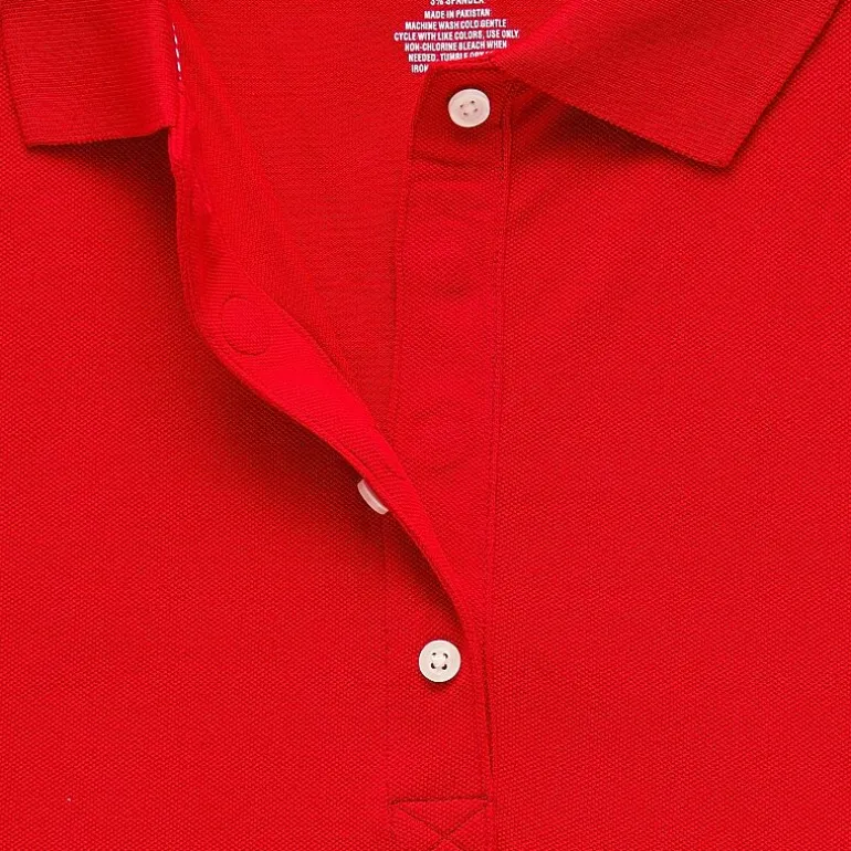 St. John's Bay Womens Adaptive Short Sleeve Easy-on + Easy-off Polo Shirt