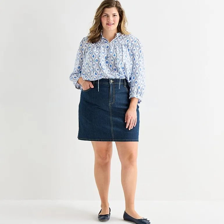 St. John's Bay Womens Cotton Blend Skort