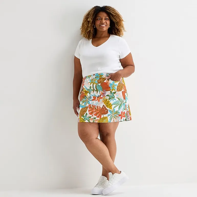 St. John's Bay Womens Cotton Blend Skort