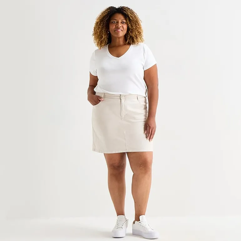 St. John's Bay Womens Cotton Blend Skort