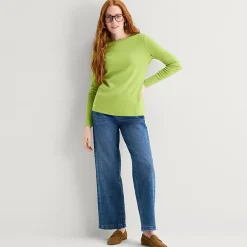 St. John's Bay Womens Crew Neck Long Sleeve T-Shirt