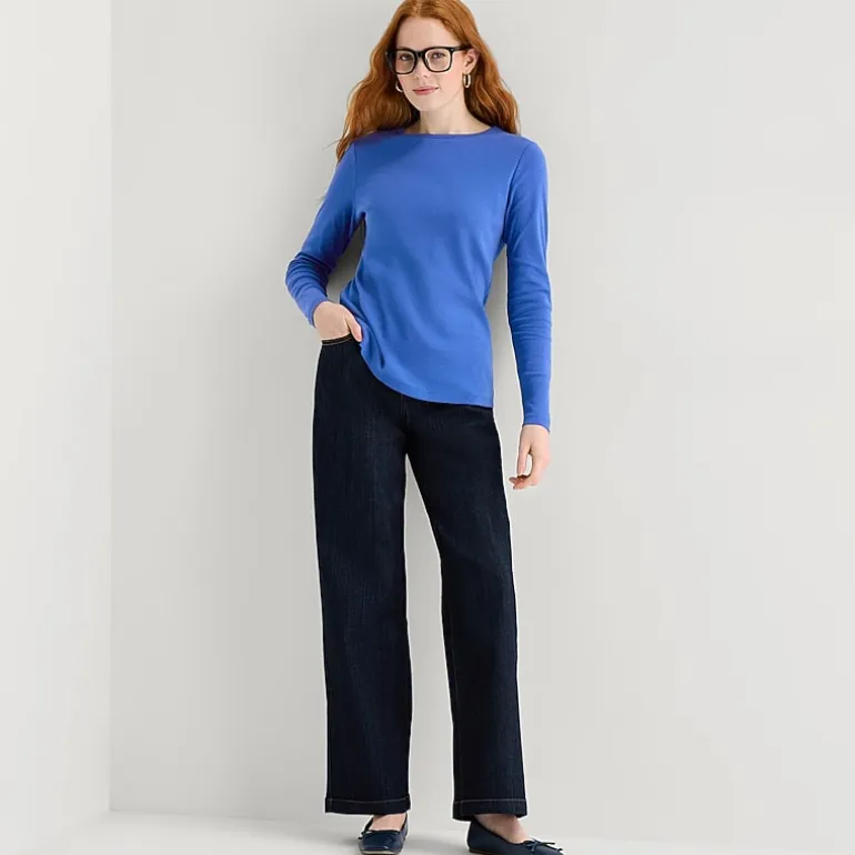 St. John's Bay Womens Crew Neck Long Sleeve T-Shirt