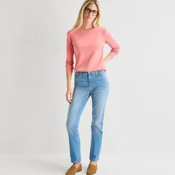 St. John's Bay Womens Crew Neck Long Sleeve T-Shirt