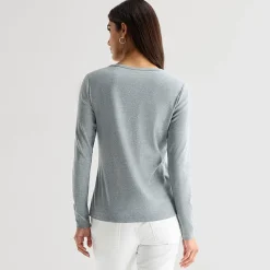 St. John's Bay Womens Crew Neck Long Sleeve T-Shirt